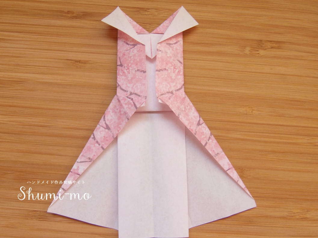折り紙のワンピースの折り方26
