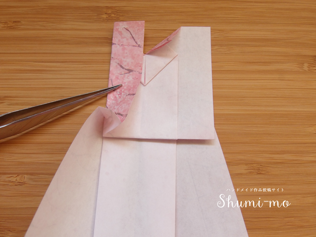 折り紙のワンピースの折り方21
