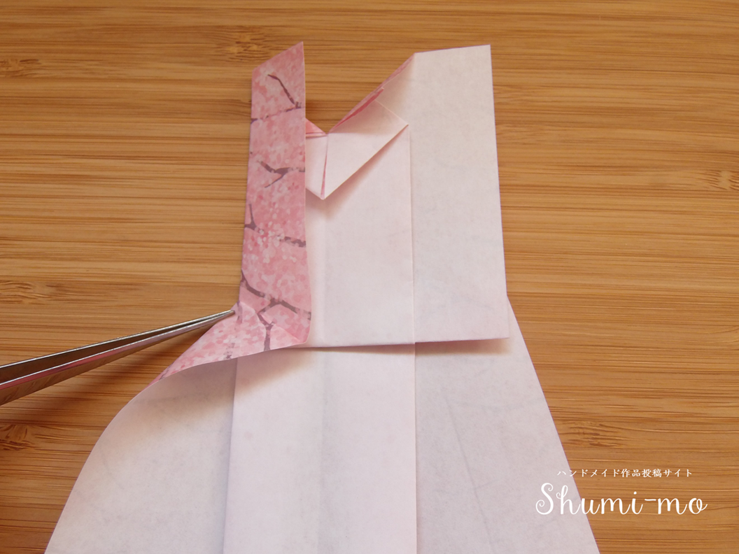 折り紙のワンピースの折り方22