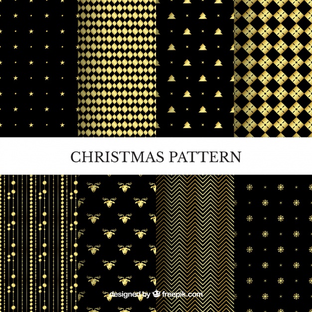10黒ブラッククリスマスラッピングペーパー包装紙無料パターン素材