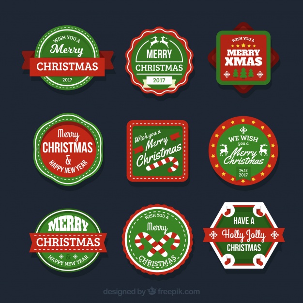 15クリスマスラベル無料フリー素材