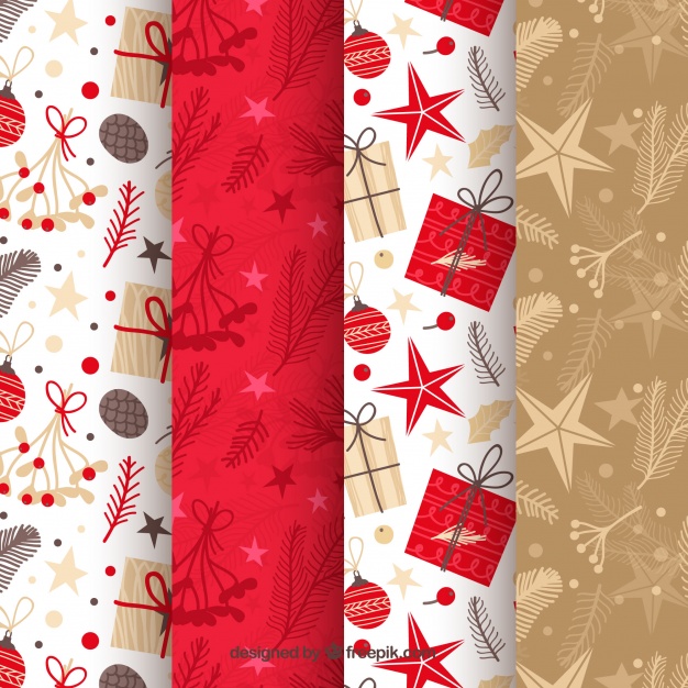 28クリスマスラッピングペーパー包装紙無料パターン素材