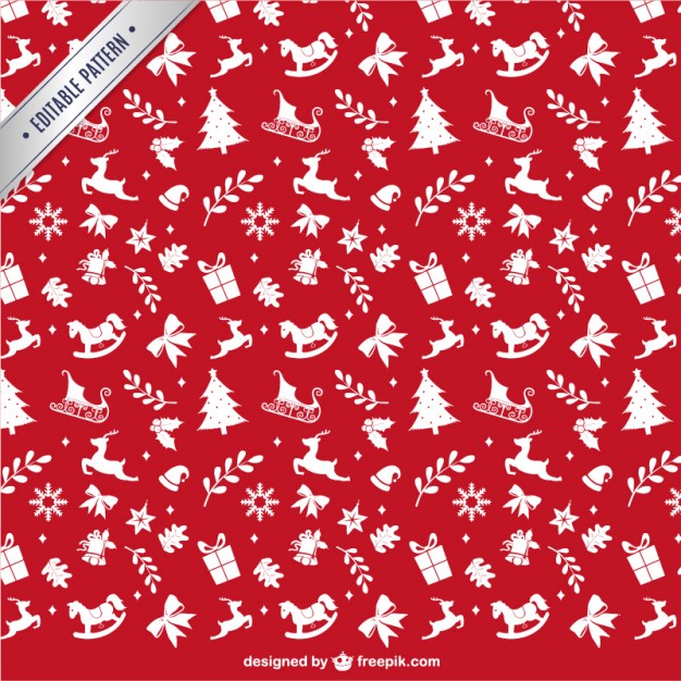 4レッド赤クリスマスラッピングペーパー包装紙無料パターン素材