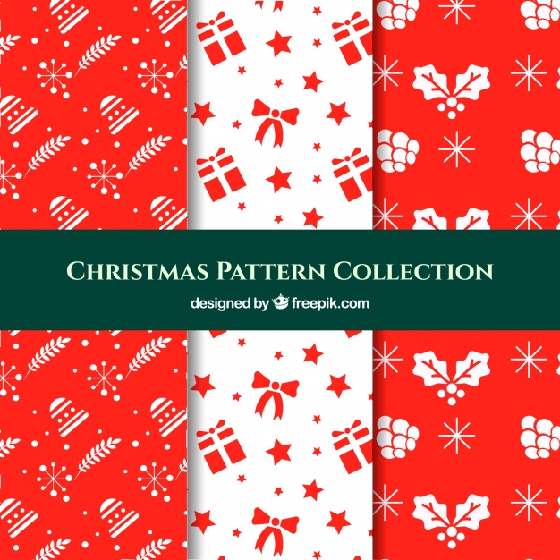 5レッド赤クリスマスラッピングペーパー包装紙無料パターン素材