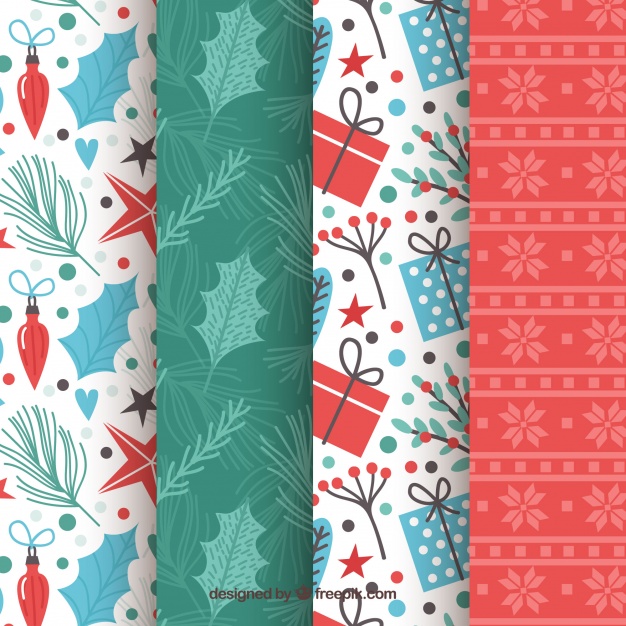 6クリスマスラッピングペーパー包装紙無料パターン素材