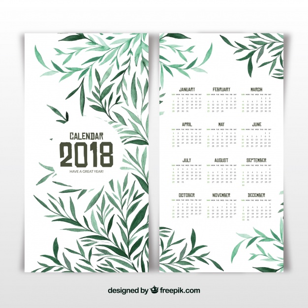 ５2018年カレンダー無料ダウンロード素材