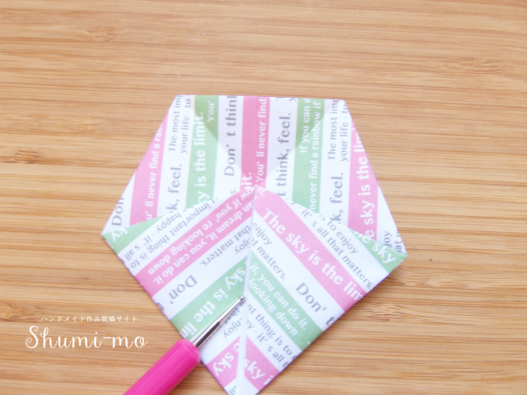 折り紙桜のお皿19